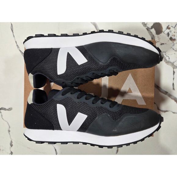 Veja SDU TPU B-Mesh Black White Size 9 Women's 7 Men's Runner Raffia Casual - Picture 7 of 9